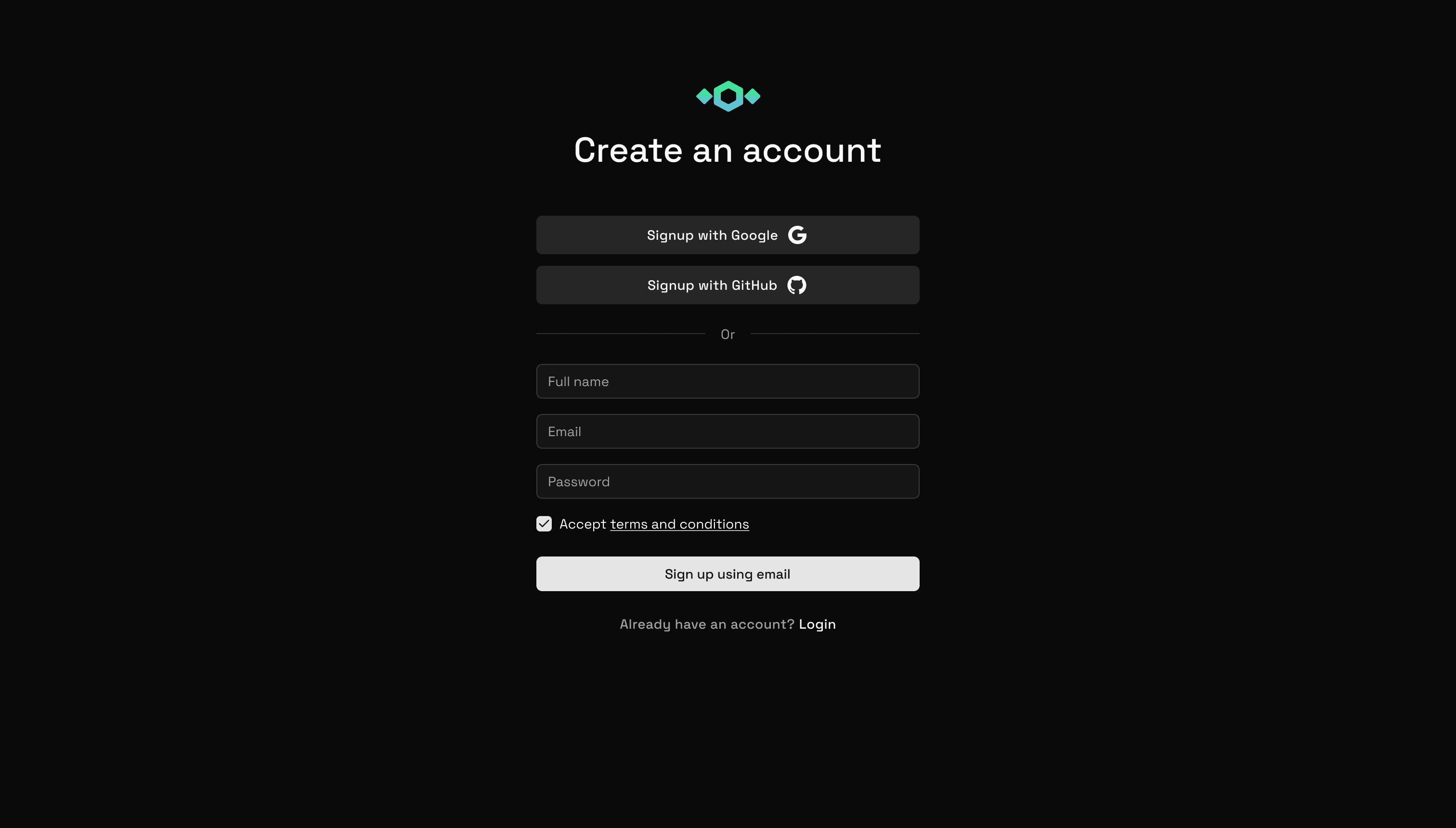 Sign Up Screen